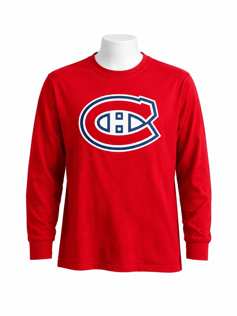 Size M‎ Fanatics Men’s Montreal Canadiens Long Sleeve Red Logo Tee